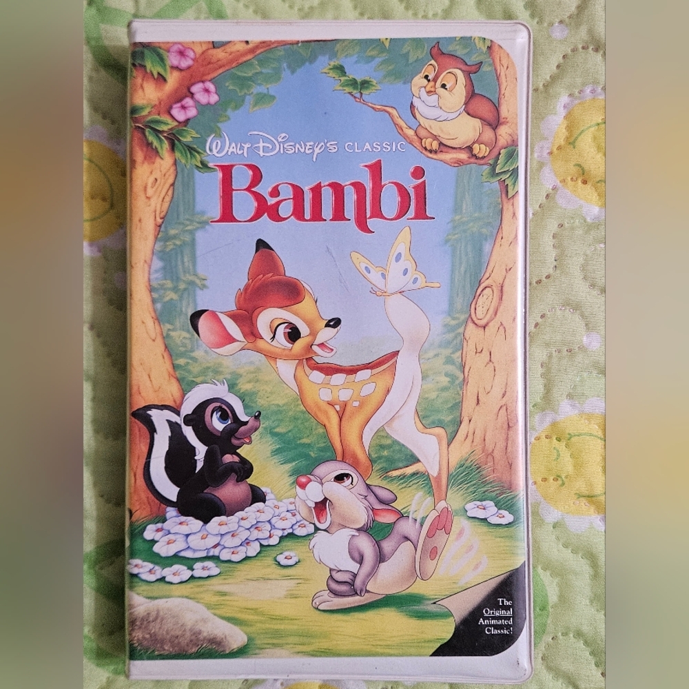 Walt Disney Bambi VHS Video Tape Black Diamond Classic‎ Clamshell Case VTG RARE!